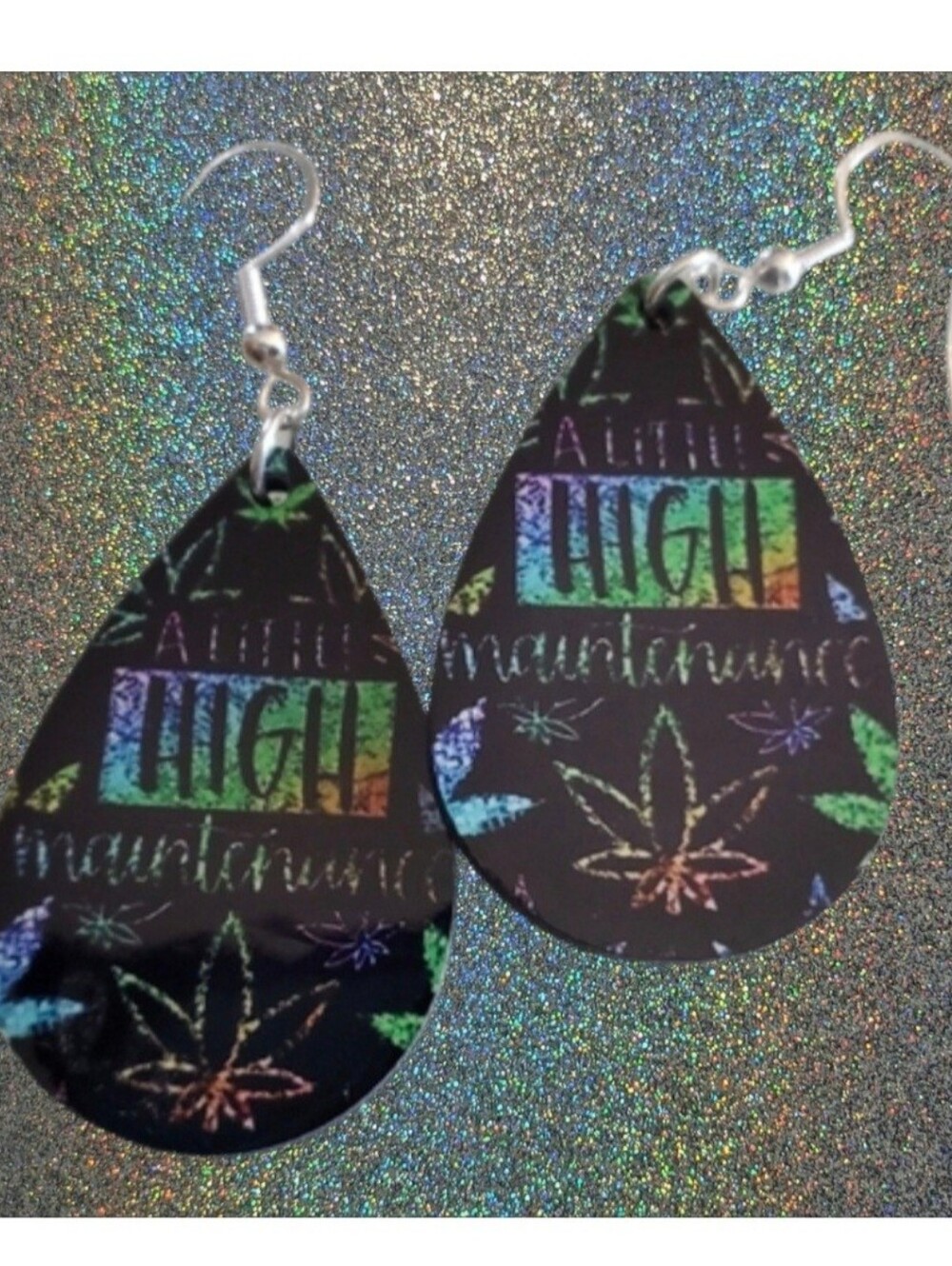 A LITTLE HIGH Colorful Leaf Teardrop Earrings